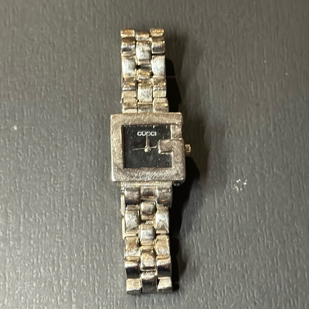 Square G face fashion stylish watch Gucci style stainless steel